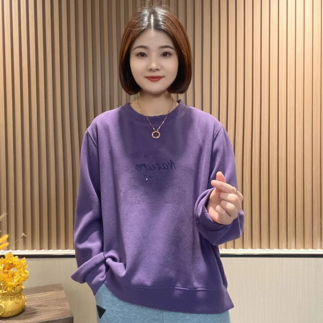 【新款】2025秋冬新款重工植物刺绣显瘦薄款舒适宽松卫衣c16138