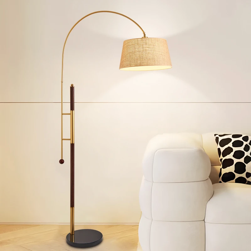 中古风落地灯宋氏美学客厅沙发旁灯具卧室床头灯北欧立式书房灯具