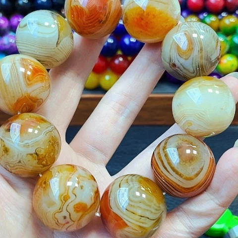 手饰玛瑙未镶嵌巴西梦幻冰彩26