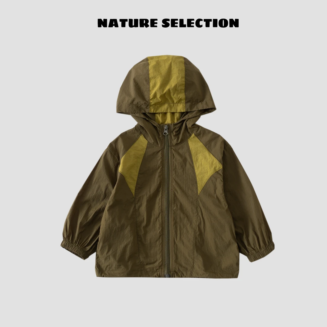 新款夏季儿童品牌透气洋气休闲撞色拼接高级感男童防晒衣N98260