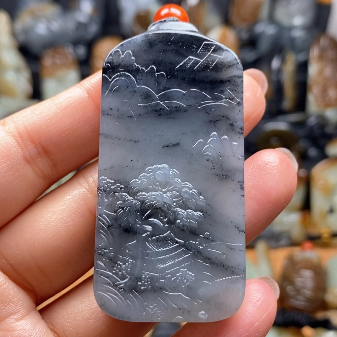 和田玉未镶嵌挂件