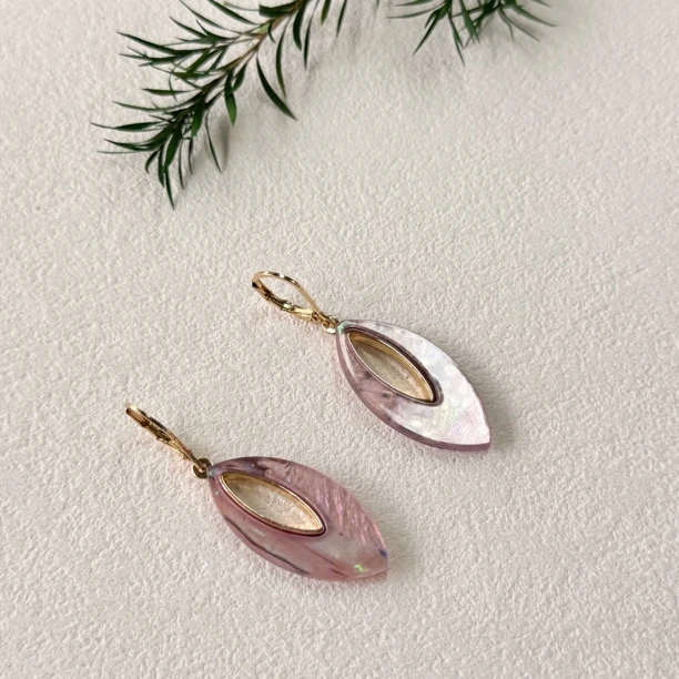 铜合金贝壳耳饰 小众气质百搭耳环bp2127