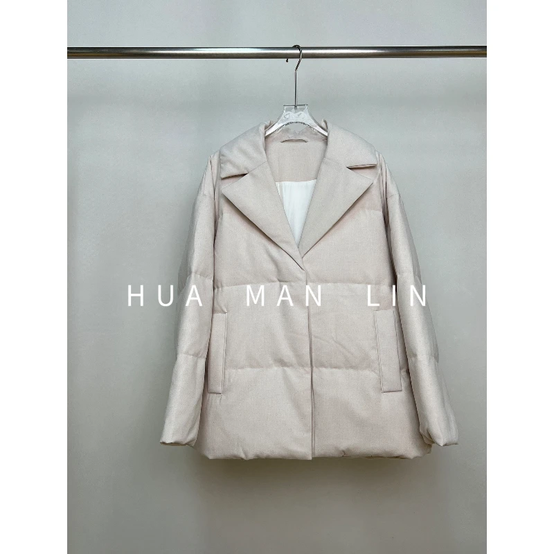 【花满林】翻领正门襟填充物鹅绒羽绒服24162