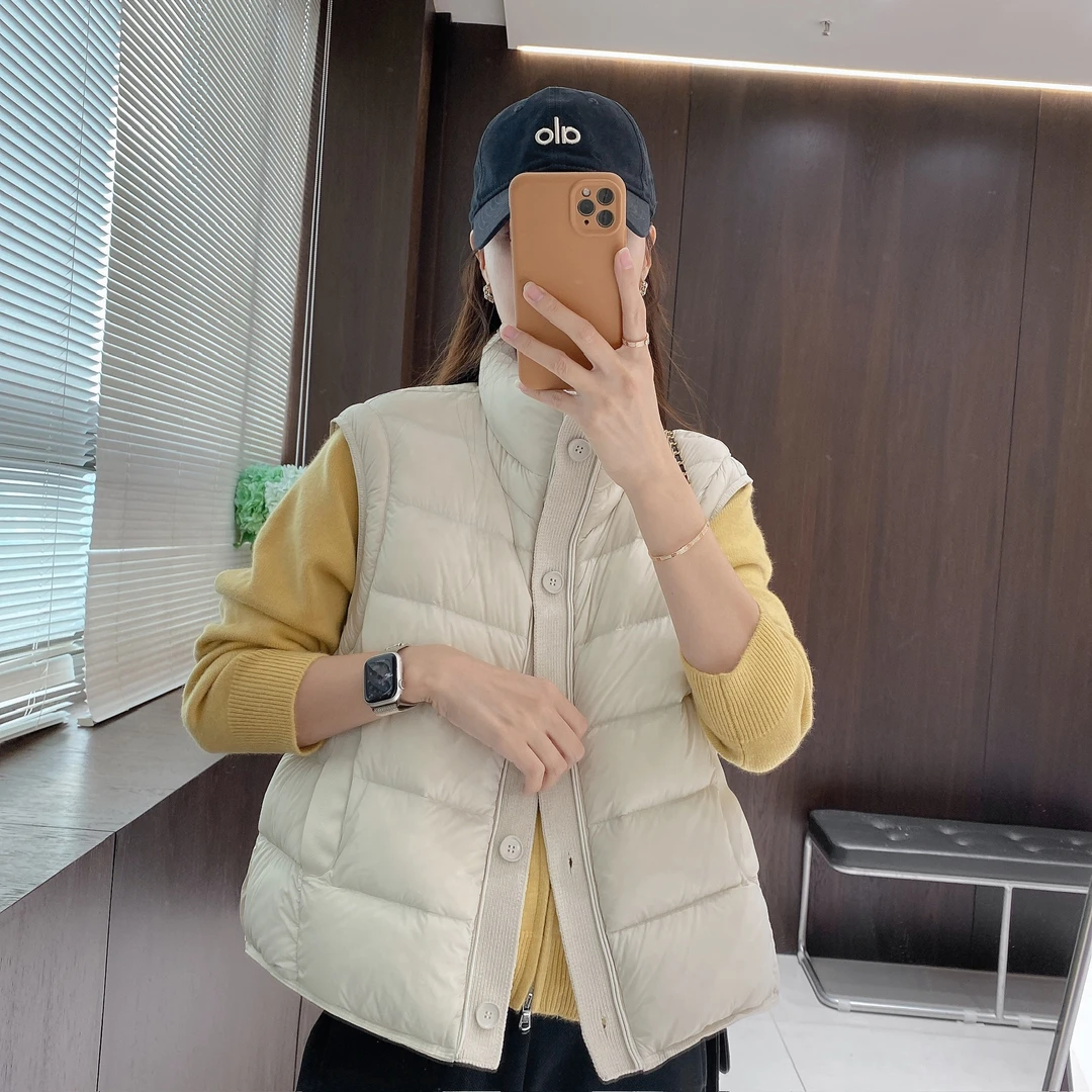 IMFLY金小金自制女装 鸭绒马甲DYW9862秋冬季立领背心外套