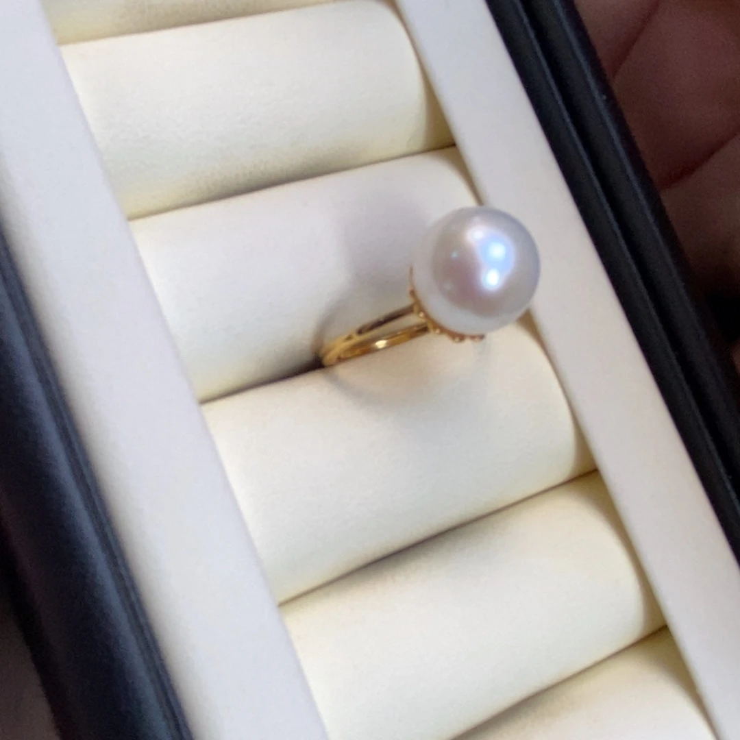 戒指淡水珍珠银S925镶嵌
