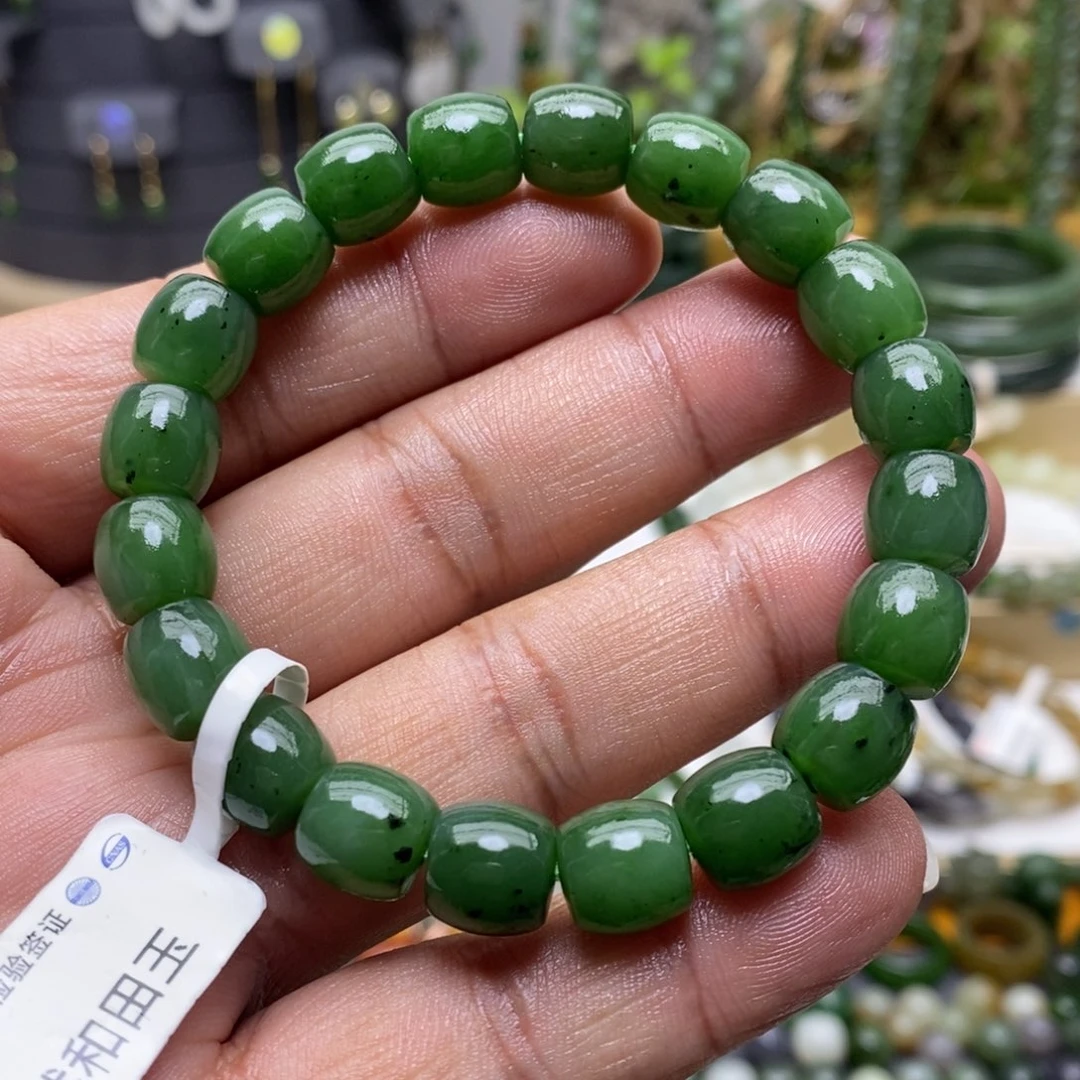 和田玉（碧玉）手链未镶嵌62