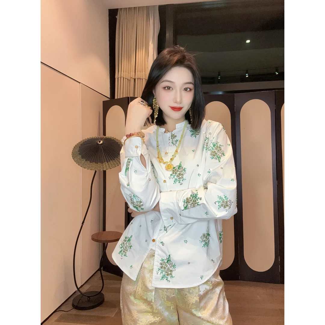 【兰花草】叁拾壹新中式原创设计师款时尚国风衬衫