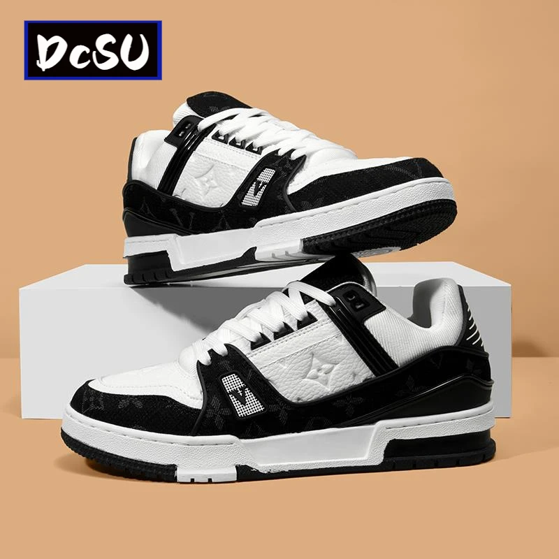 【香港DcSU&Shoes官方正品】2025年爆款印花轻奢运动男板鞋欧美时尚