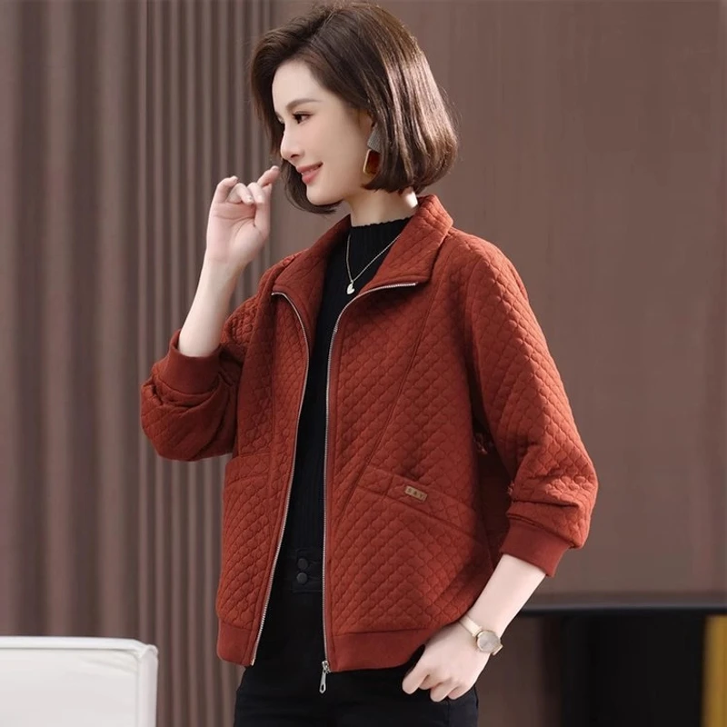 2025春季新款时尚棒球服女装外套纯色洋气韩版百搭上衣