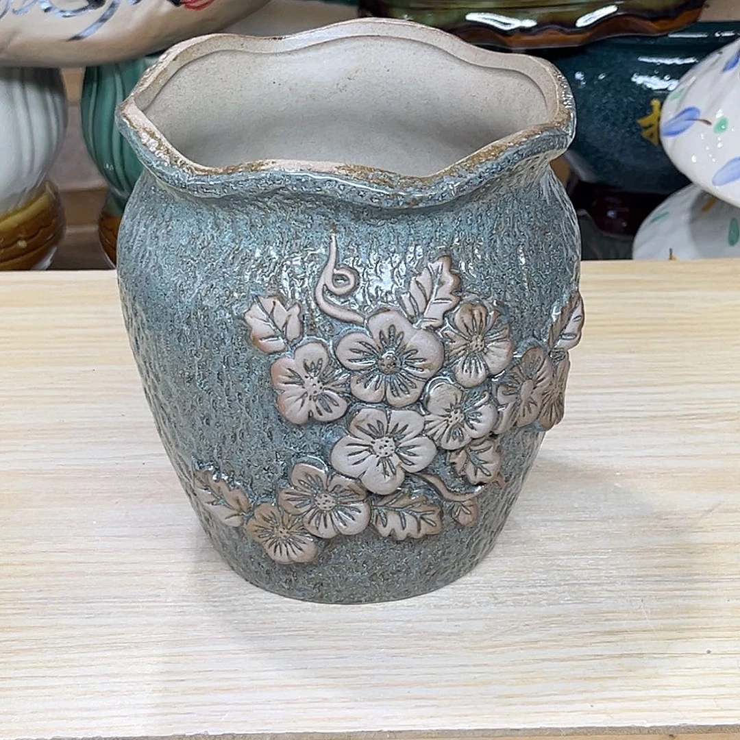 陶瓷绿植多肉微瑕花盆口径13*15