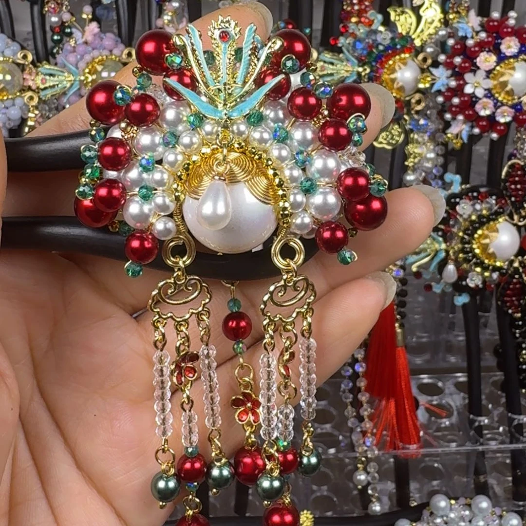 野***.古风刀马旦发簪发饰