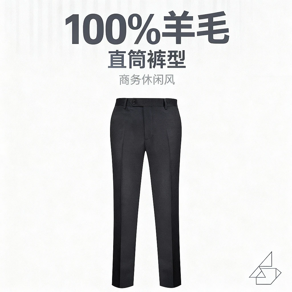 意大利【VBC120支 羊毛 藏青黑 单西裤】干洗四季商务直筒西裤男士