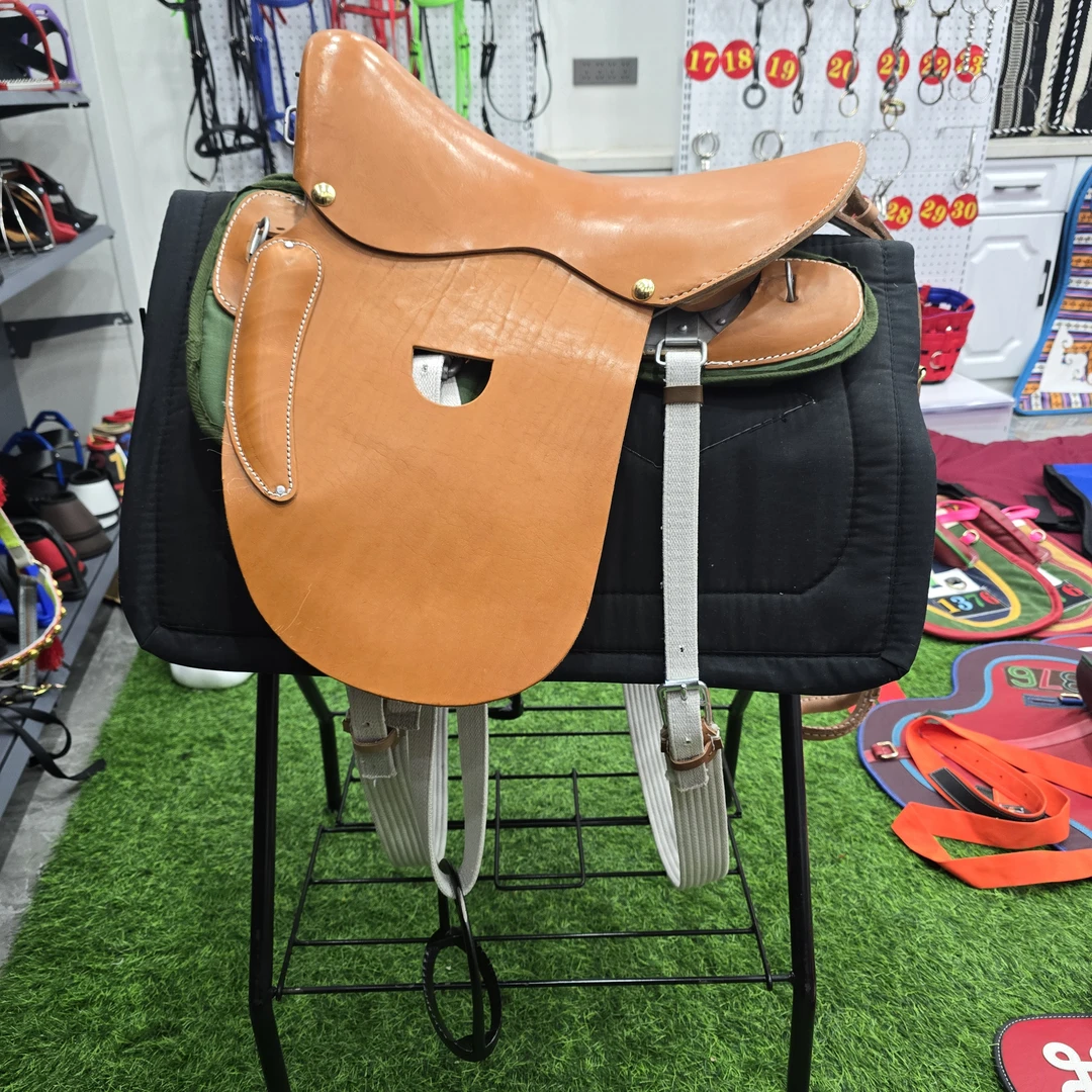 纯牛皮三花马鞍配件含木板钢板骨架马具用品