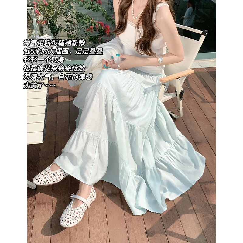 【现货】美洋MEIYANG 海盐蛋糕裙【欧若风】 童话松紧腰半身中长裙U