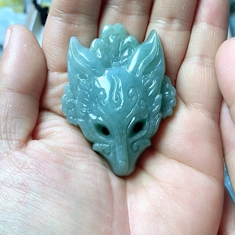 翡翠颈饰未镶嵌天然缅甸翡翠a货