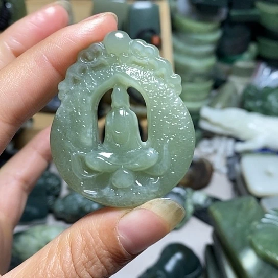 未镶嵌和田玉（糖玉）珠宝半成品此*