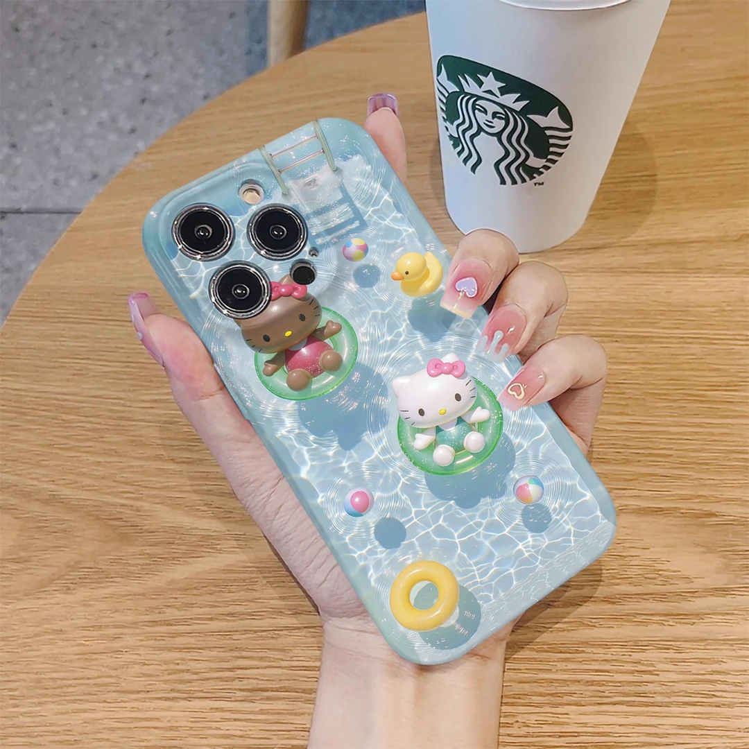 泳池KT适用苹果16promax 华为 小米vivo oppo荣耀手机壳菲林