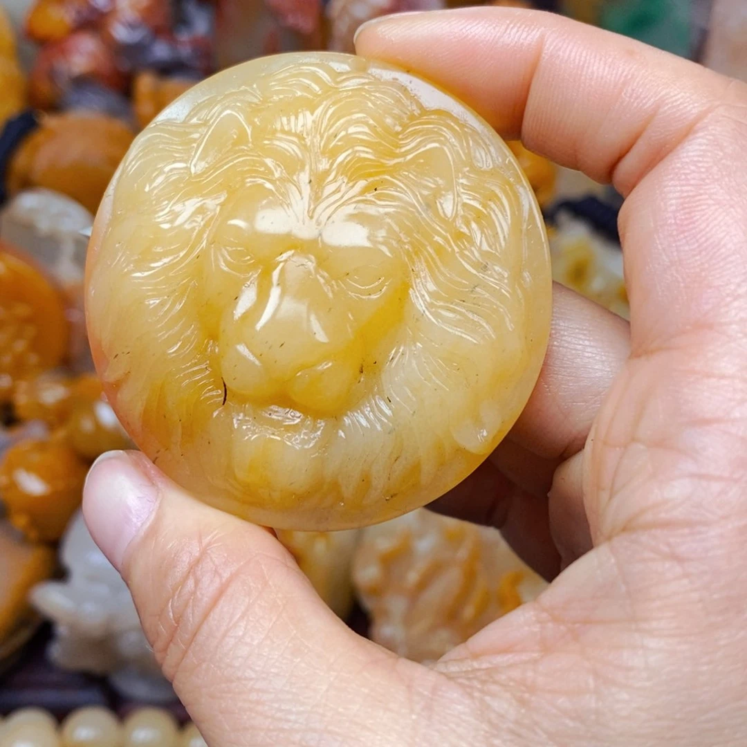 石英质玉（黄龙玉）未镶嵌吊坠(不含链)