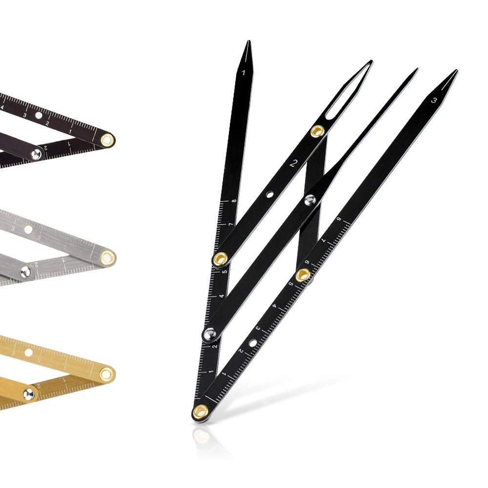 纹绣黄金比例尺二代比例眉尺三点定位平衡画眉卡不锈钢材质可贴标