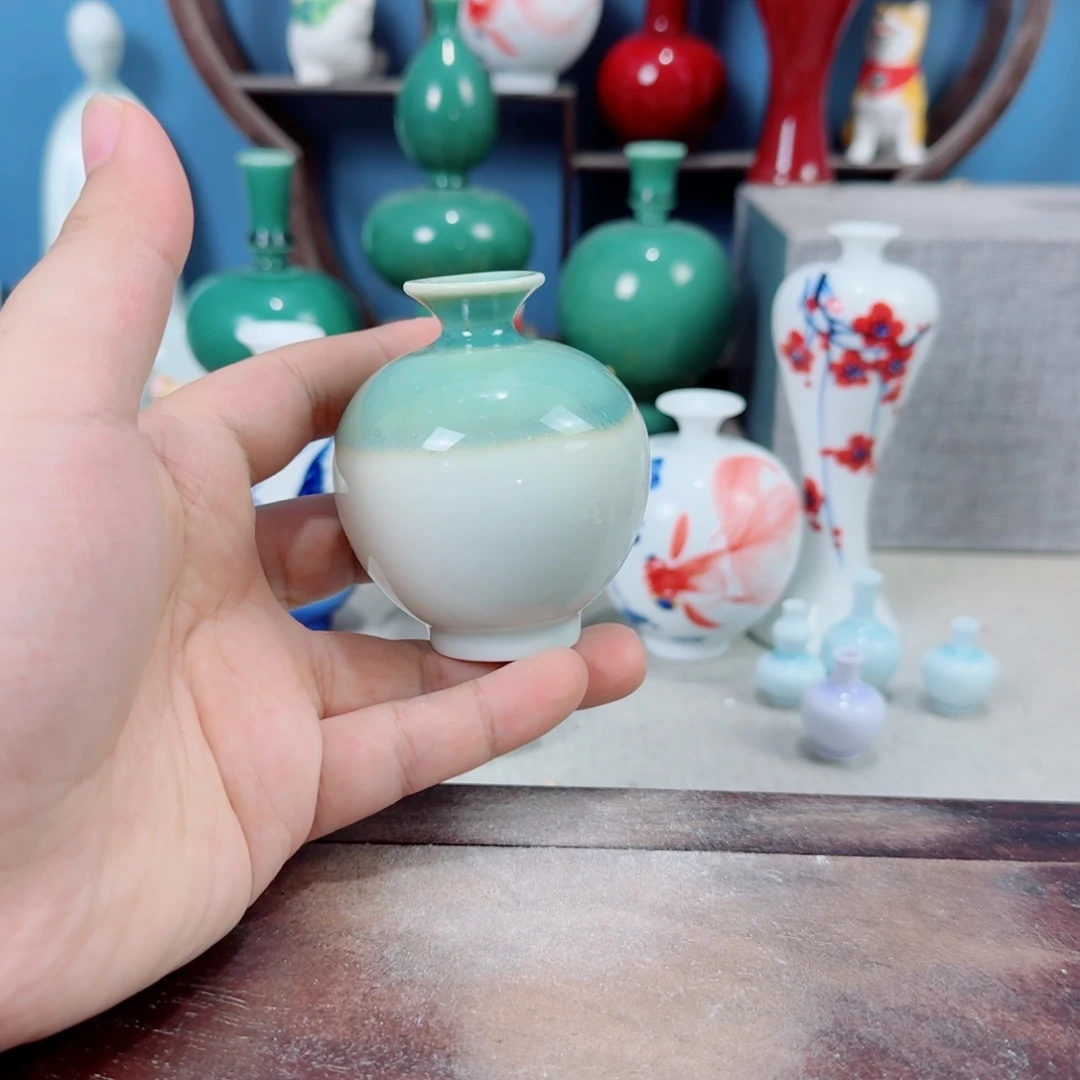 陶瓷手工小花器摆件