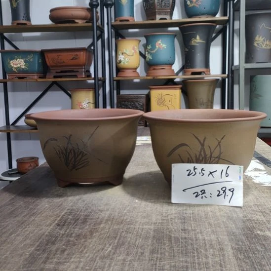 紫砂花盆库存尾货清仓