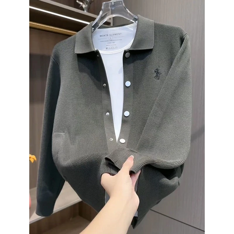 毛衣男2025新款爆款春秋开衫针织外套韩版修身潮牌高级感韩系穿搭