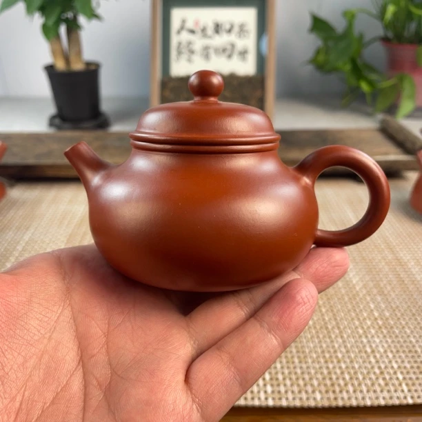 宜兴原矿手工紫砂红泥紫砂壶朱泥溶天壶150CC