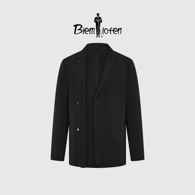 【防晒速干凉感】比音勒芬2025春夏欧若风男轻商务休闲净色西装外套