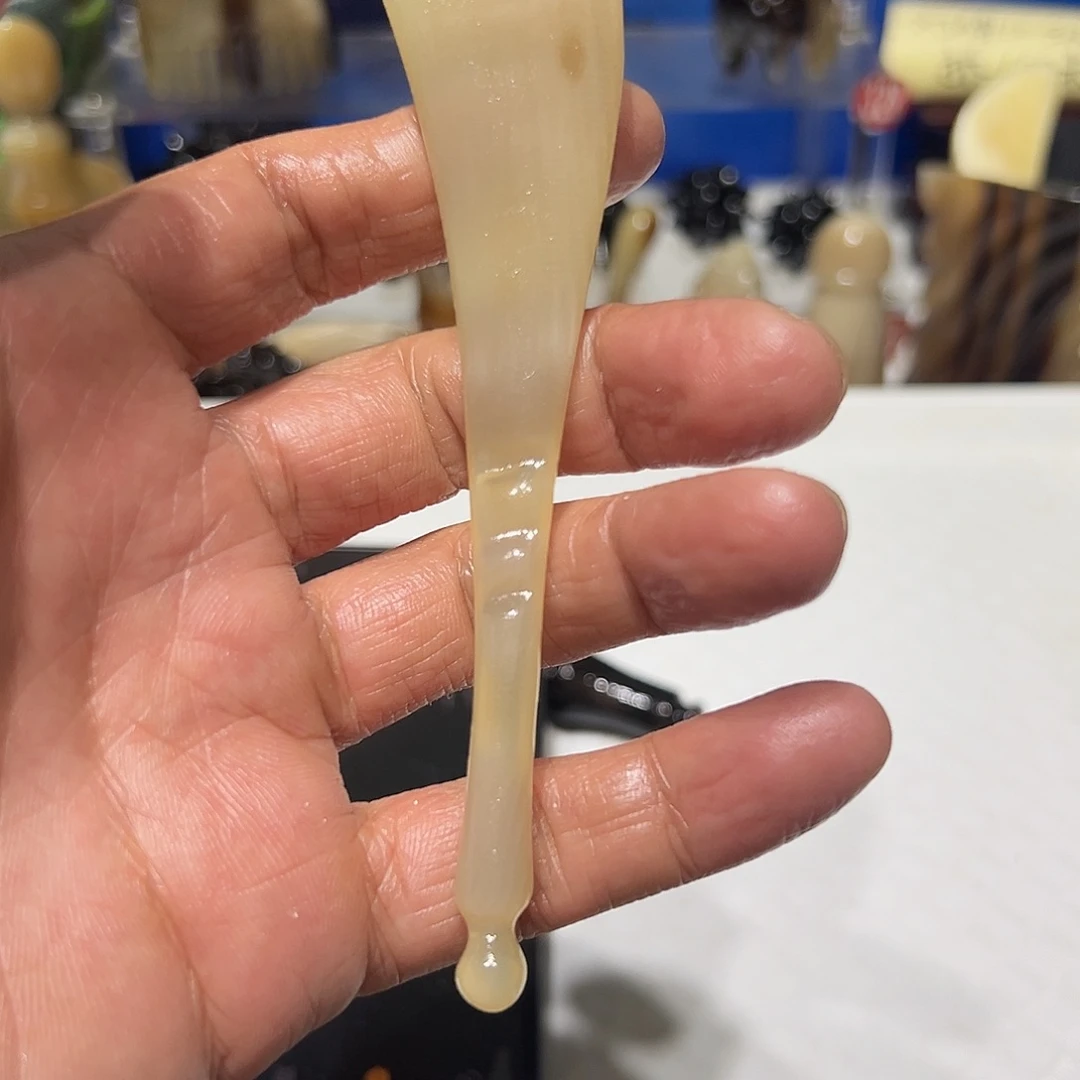 香榧木天然牛角一物一拍