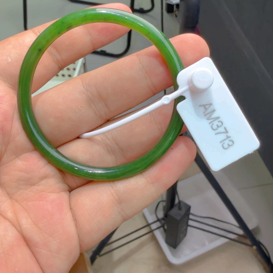 和田玉（碧玉）手镯未镶嵌55