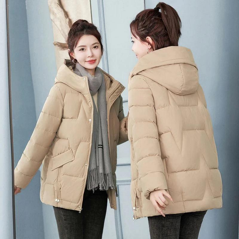 2025冬季外套中老年大码服女中长款妈妈装棉袄宽松保暖加厚棉衣