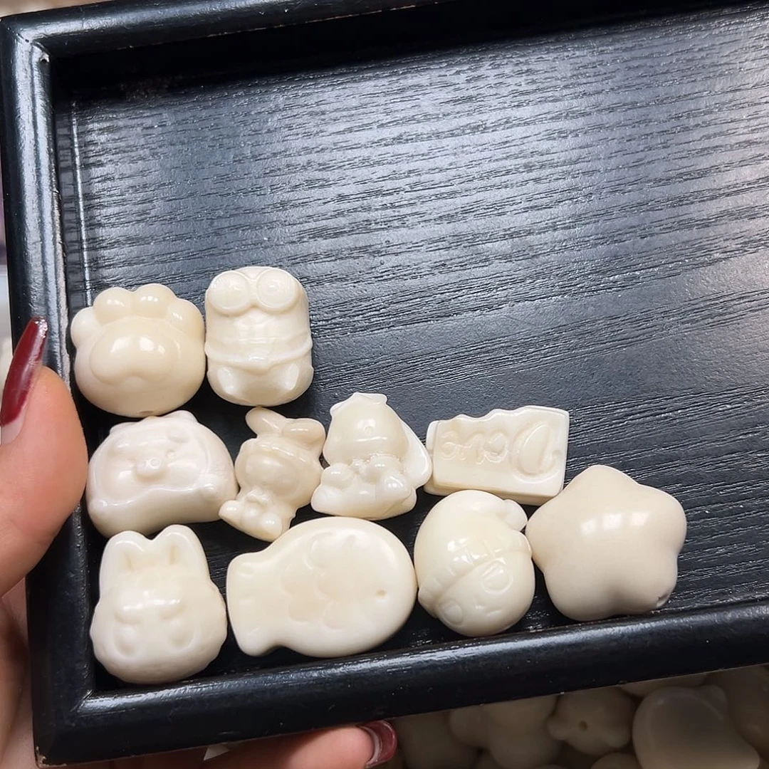 手串菩提根/象牙果瑕疵白混10颗有裂1