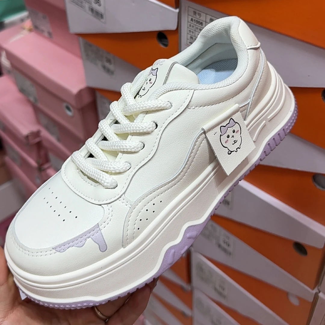 研一家A1006休闲小白鞋女