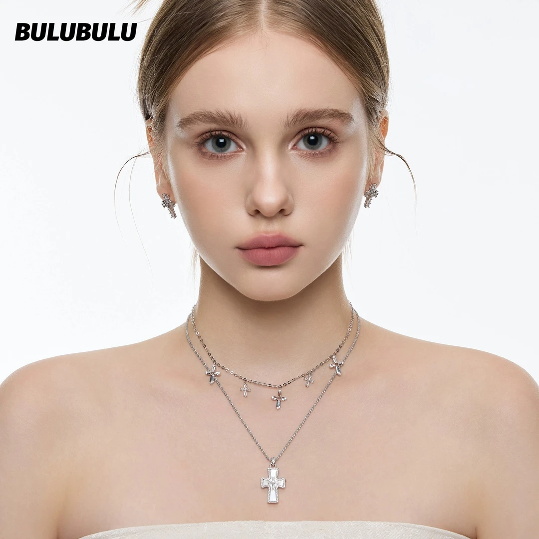 BULUBULU 合金锆石项链 宿命系列设计师原创项链+手链+耳环+戒指