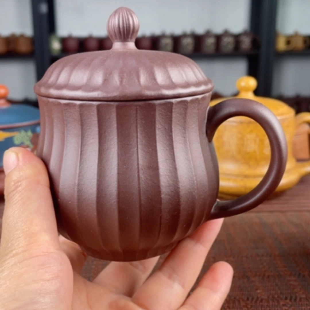 【闪购商品】茶杯紫砂宜兴原矿紫砂盖杯微瑕
