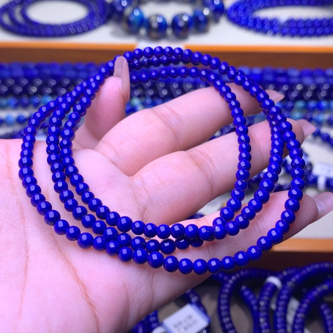 青金石未镶嵌手串4m