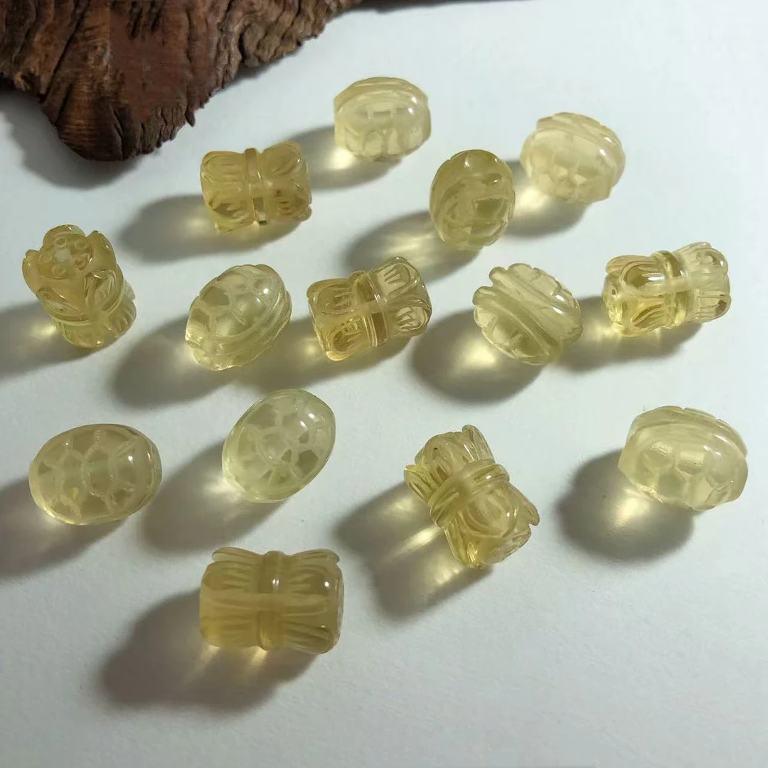 【圣芭黎】天然黄水晶吊坠莲花11-14/龟背11-13单珠多样性发一D1423