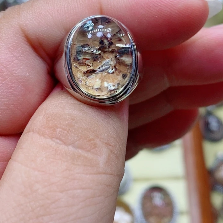 水晶戒指未镶嵌大**子水晶