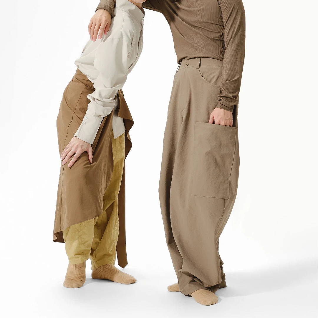 HUHUDANCE现代舞上客服演出练功服舞蹈训练男女宽松秋冬长裤阔腿