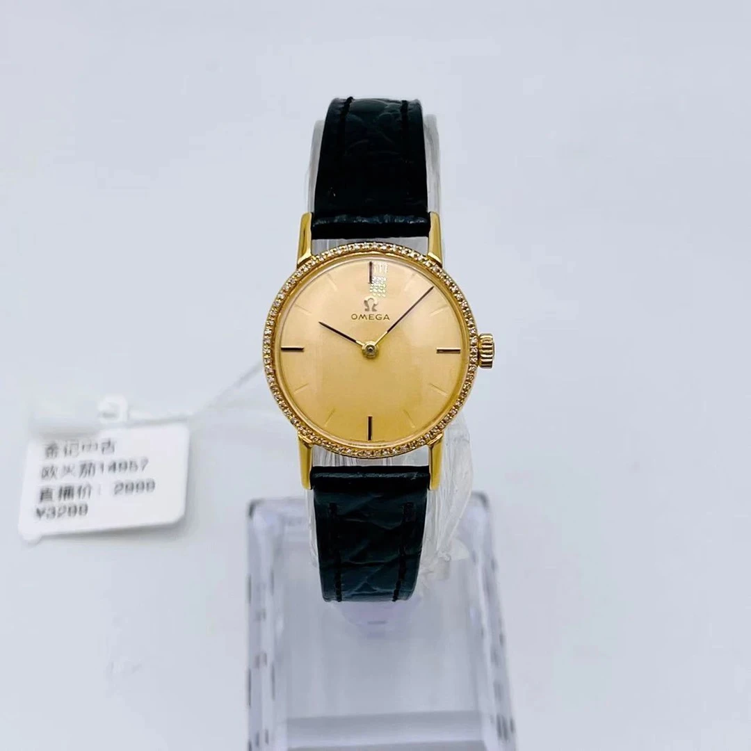 95新 Omega/欧米茄 欧米茄14957手动机械瑞士名表赠表带