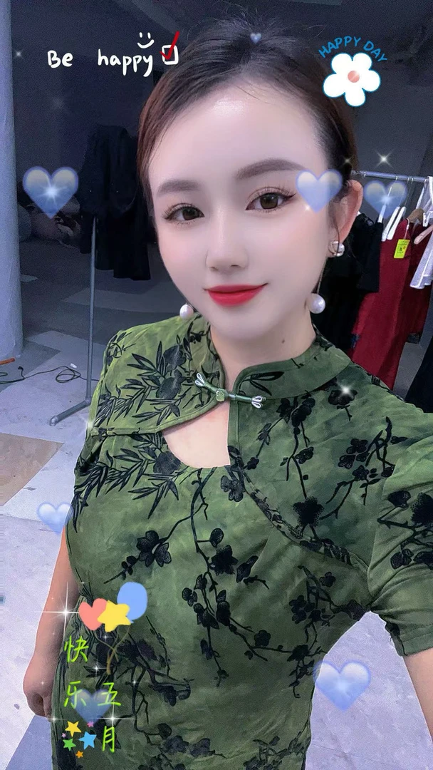 2025夏季新款新中式旗袍改良版春夏少女年轻款绿色连衣裙中国风