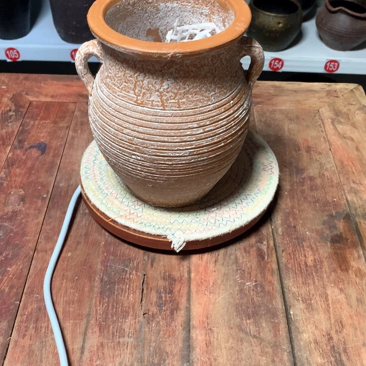 【闪购商品】微瑕土陶有孔高21口15