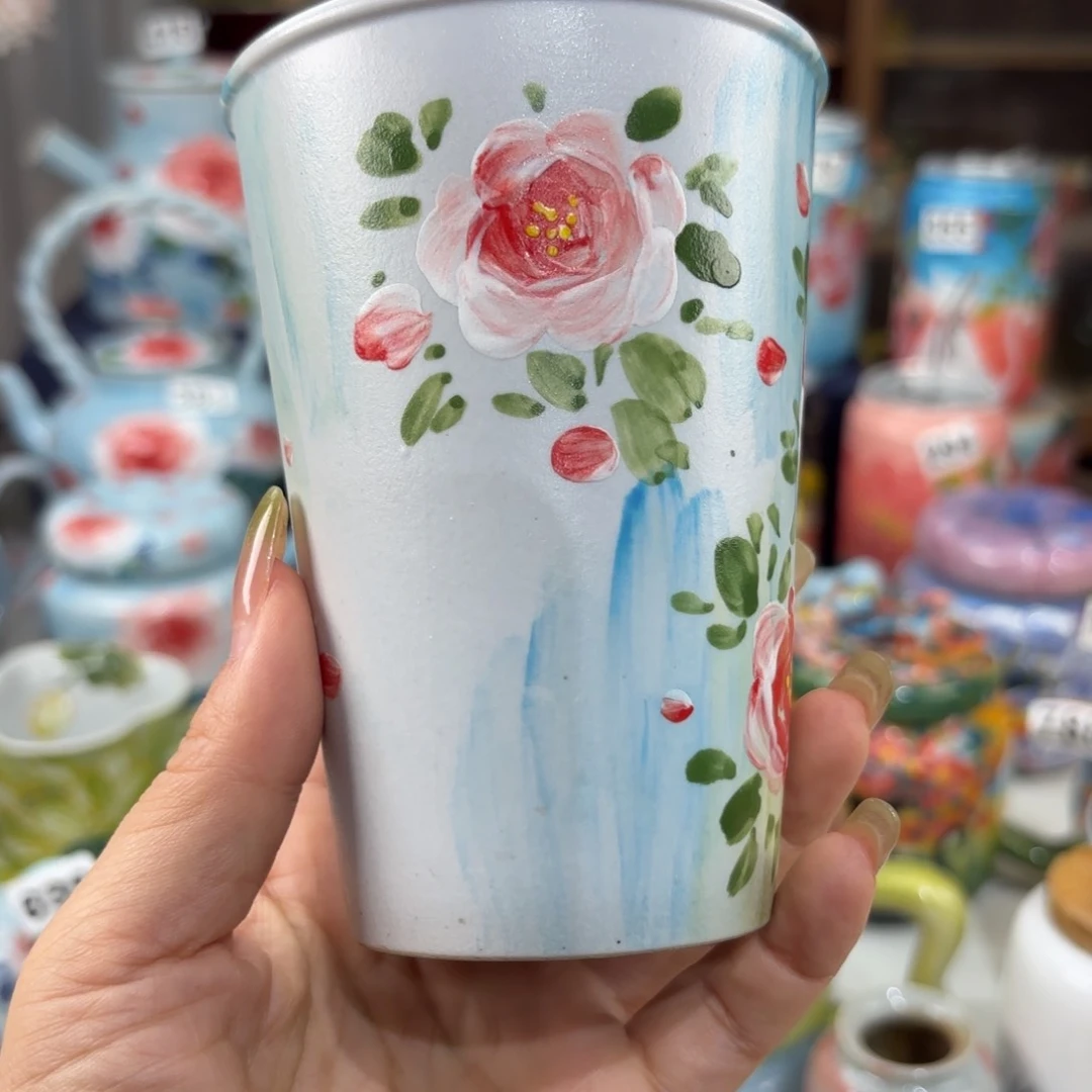 瓷片景德镇手绘高温釉下彩陶瓷茶具
