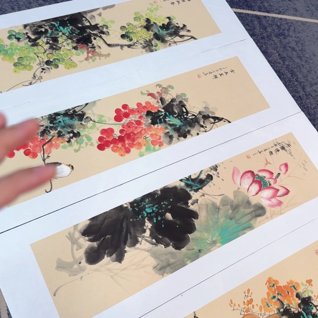 国画国画作品山水花鸟