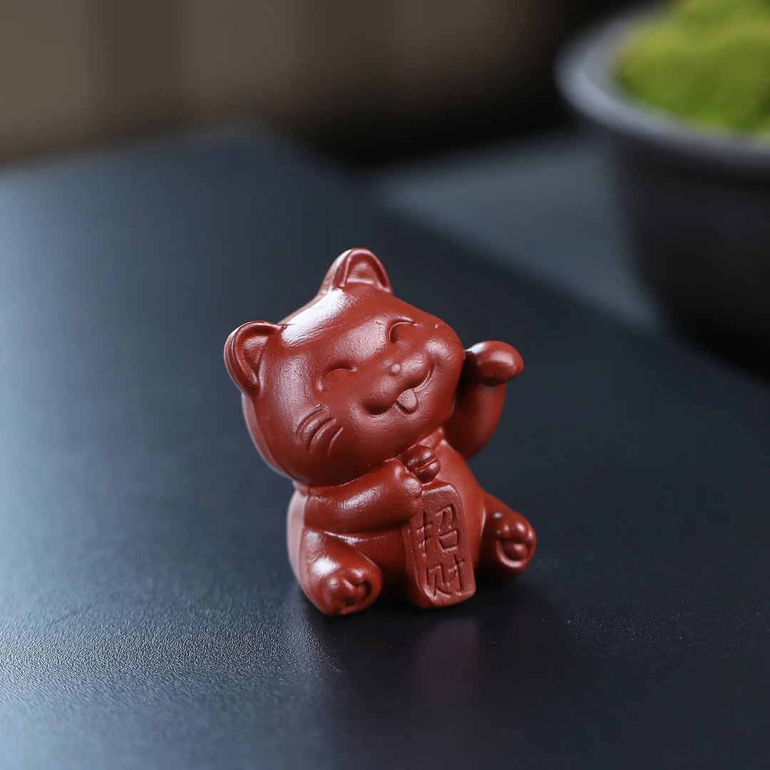 招财猫茶宠 可爱喵喵茶器茶具 宜兴茶玩摆件