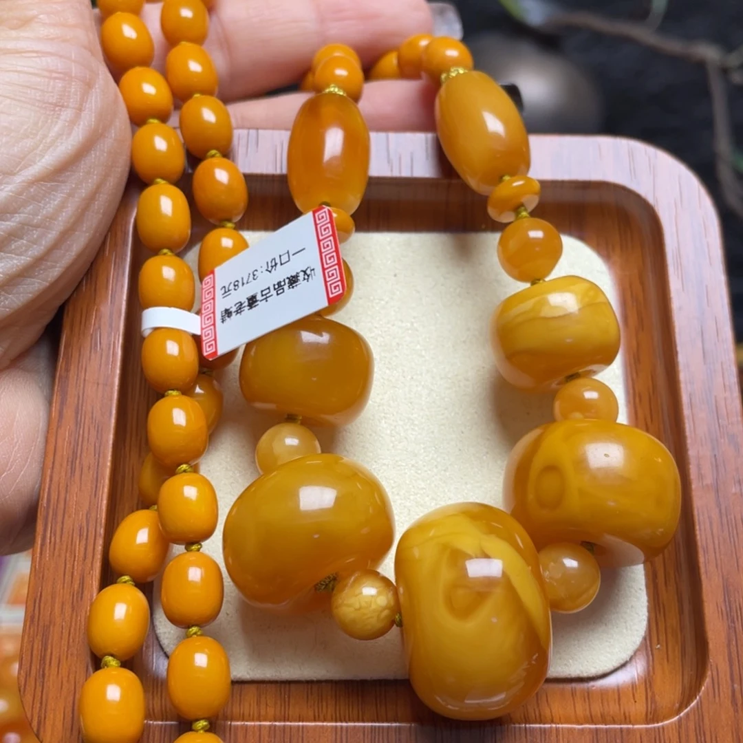 蜜蜡未镶嵌颈饰项链