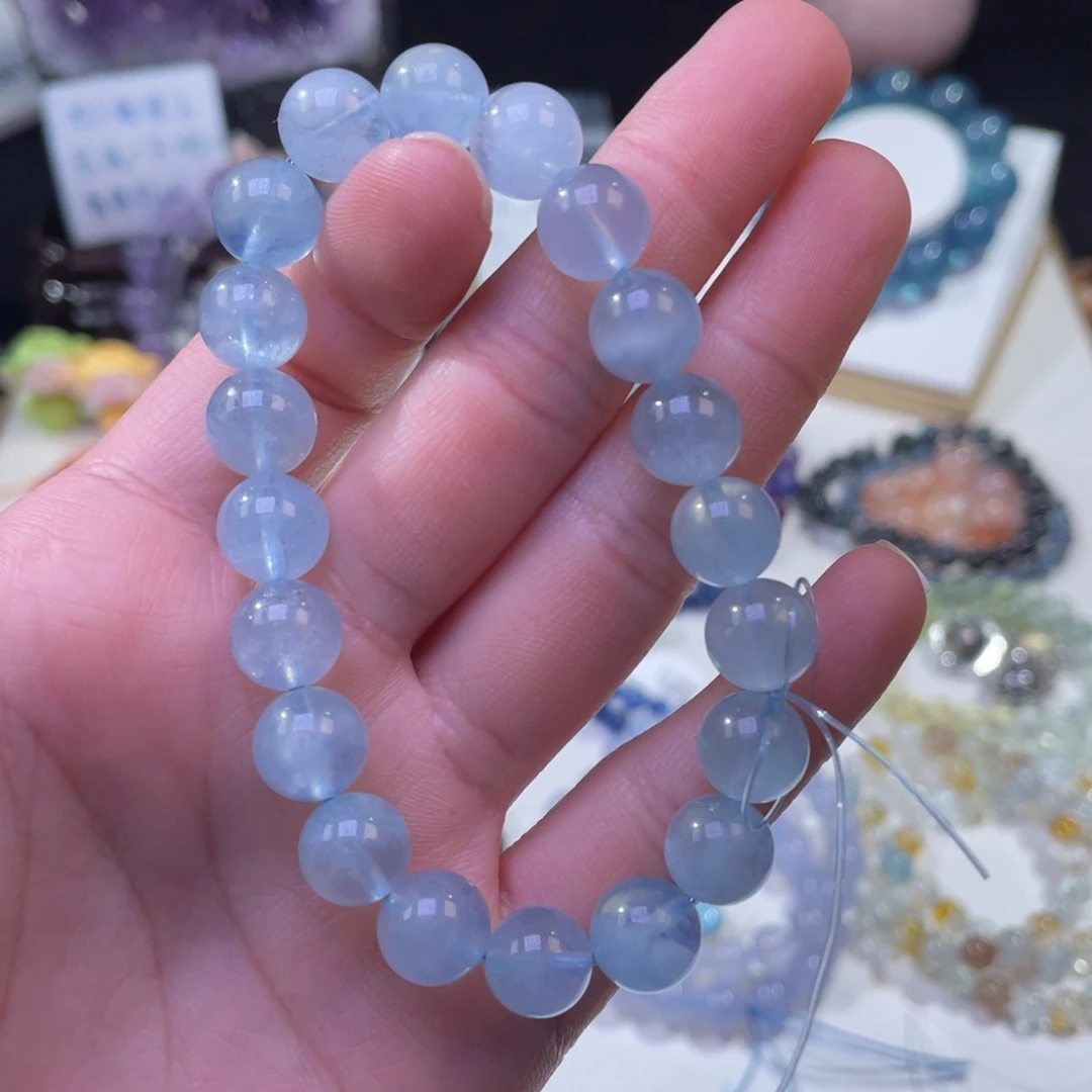 未镶嵌手链水晶蓝天白云海蓝宝9+