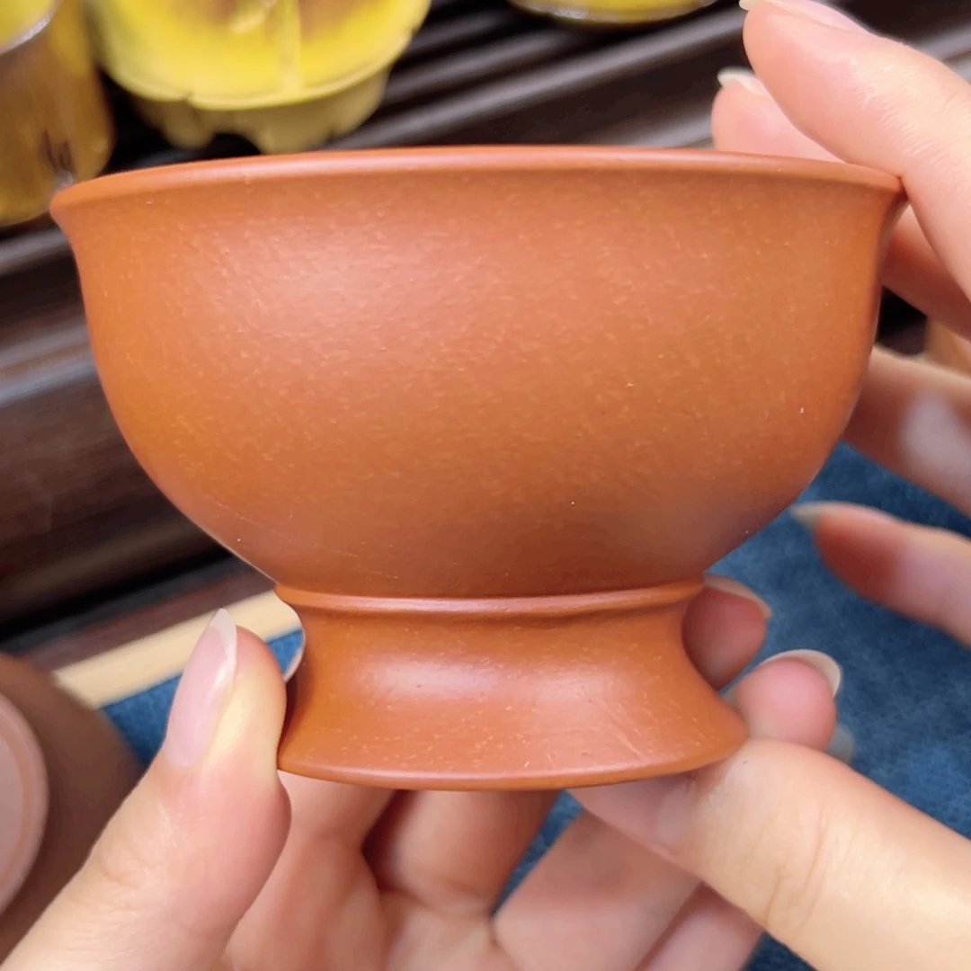 紫砂大红袍接底杯