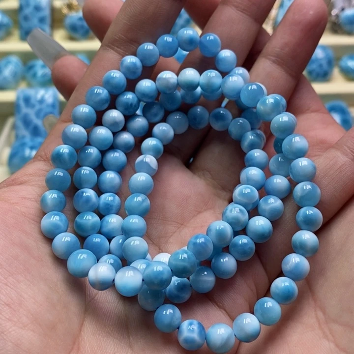 针钠钙石（海纹石）未镶嵌手链