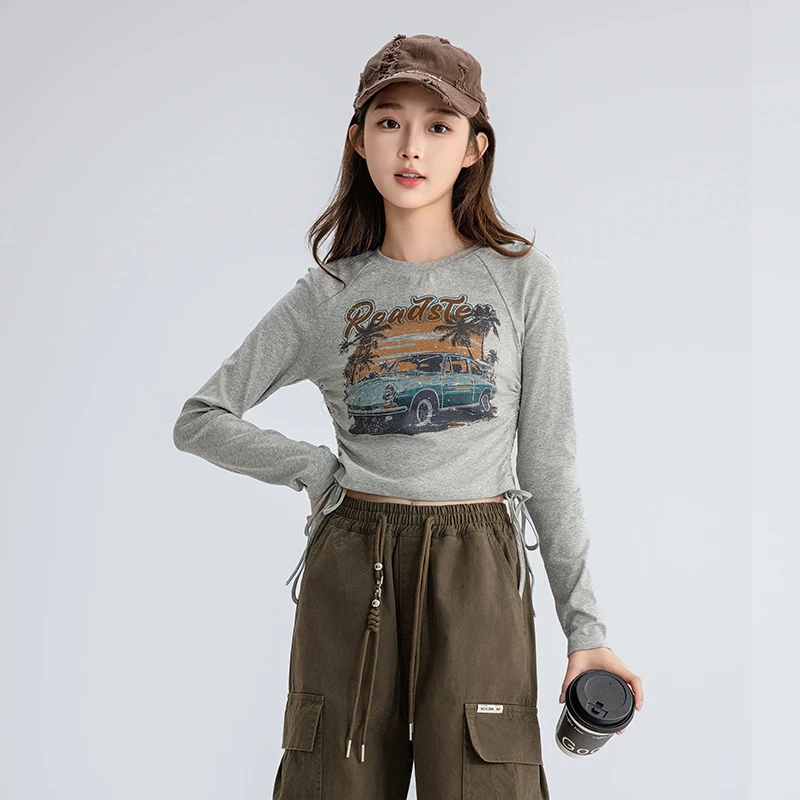 女大童长袖T恤春秋百搭女童学生上衣